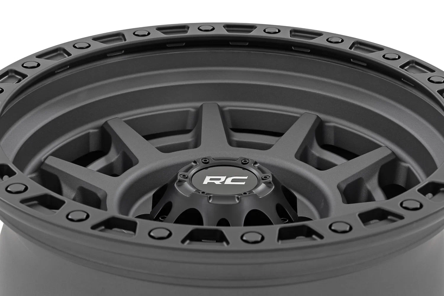 Rough Country 85 Series Wheel Beadlock Gray_Black 17x9 5x5 -12mm 85170918A